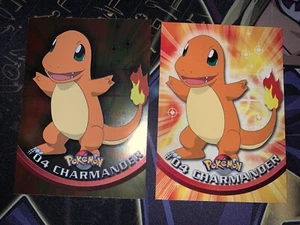 Charmander Holo Foil 1999 Pokemon - Topps Series 1 TV Animation Edition - LP Set - Picture 1 of 5
