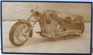 Custom Motorcycle-Wood Engraved Plaque,Wall Art,Car Art,Wall Hanging. - Picture 1 of 3