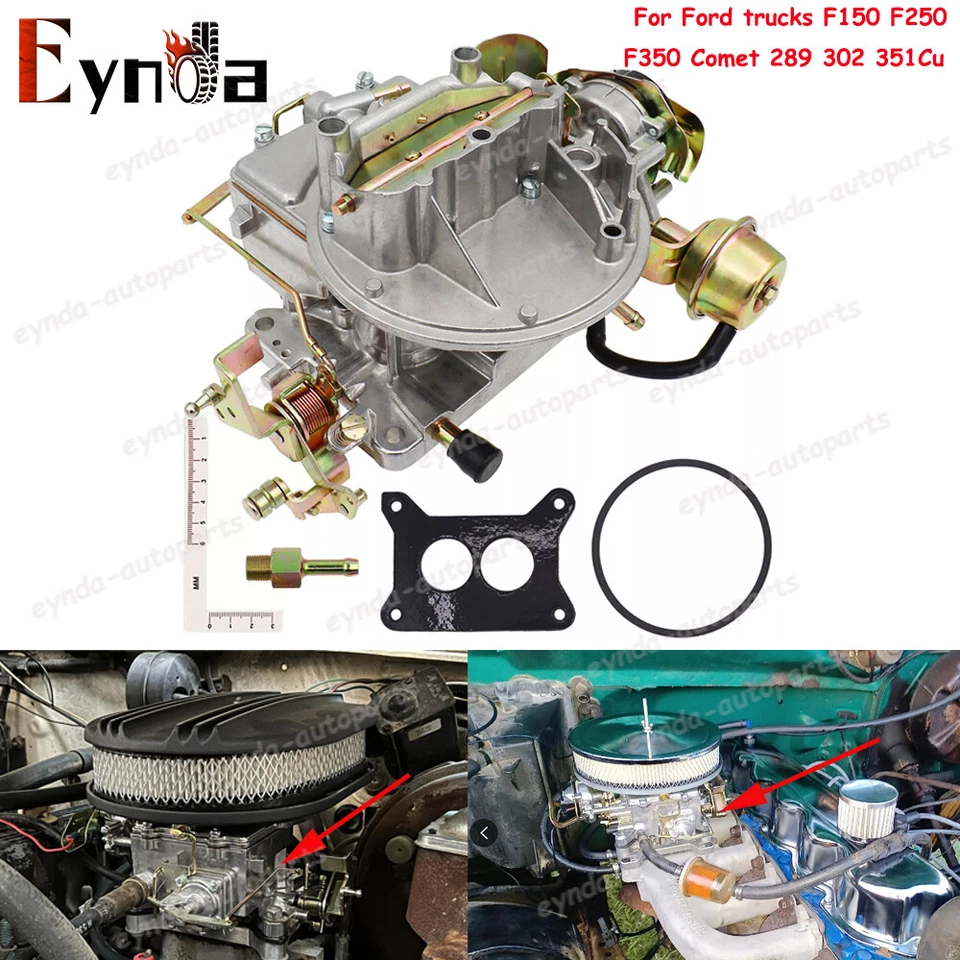 2 Barrel Motorcraft 2150 Carb For Ford trucks F150 F250 F350 Comet 289 302 351Cu - Image 1 of 4