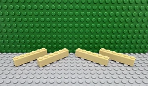 Lego 4 Tan 1x6 brick block NEW - Picture 1 of 1