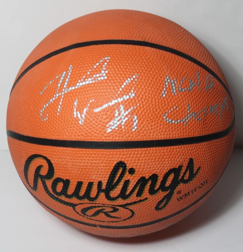 哈金·沃里克签名 NCAA 篮球和真品证明叙利亚橙色 2003 年 NCAA CHAMPS — 第 1/4 张图片