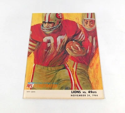1966 San Francisco 49ers at Detroit Lions NFL Football Program 11-24-66 - Image 1 of 2