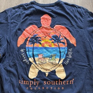 Simply Southern Be Simple, Live Better Turtle Graphic Tee - Größe L Sommer Strand - Bild 1 von 7
