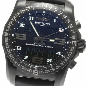 BREITLING WATCH VB5010 COCKPIT B50 NIGHT MISSION QUARTZ TITANIUM/RUBBER MEN'S - Picture 1 of 8