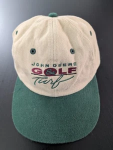 Vintage John Deere Golf & Turf Adjustable Strapback Hat Cap - Picture 1 of 6