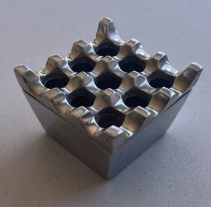 Vintage MCM 9 Loch Schwedischer Stil Zigarre Aluminium Aschenbecher Schmuckstück mit Deckel - Bild 1 von 14