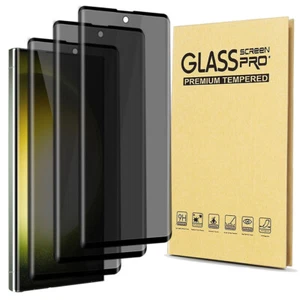 3-Pack Privacy Tempered Glass Screen Protector For Samsung S25 S24 Ultra S23 S21 - Picture 1 of 9