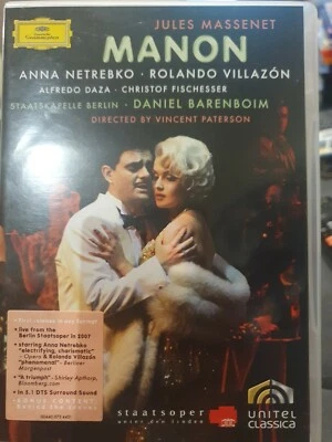 JULES MASSENET MANON DVD ANNA NETREBKO & RONALDO VILLAZÓN 2007 BERLIN LIVE OPERA - image 1 of 3