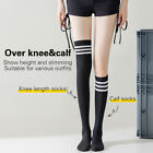 Sexy Black White Striped Long Socks Women Over Knee Thigh High Socks