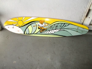 SECTOR NINE SECTOR 9 LONGBOARD SKATE BOARD DECK 37.5" WAVE+SUN+SURFER GRAPHICS - Picture 1 of 18