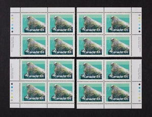 CANADA 1989 #1171i 44c Atlantic Walrus Matched Plate Blocks "S" paper Mint NH - Picture 1 of 1