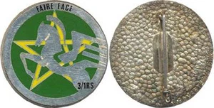 1° Régiment de Spahis, 3° Escadron, FAIRE FACE, pastille oblongue,Delsart (5428) - Imagen 1 de 1