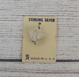 Vintage Sterling Silver Jewelry Charm Graduation Cap .925  - Picture 1 of 3