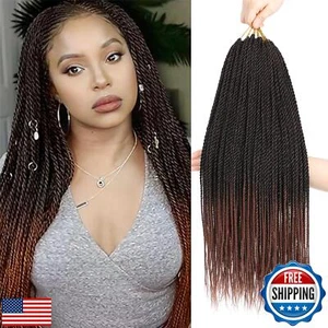 18 Inch Senegalese Twist Crochet Hair for Women Pre Looped Crochet Braids Mic - Picture 1 of 5