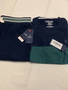 IZOD Men's 2 Piece Sleepwear Sleep Set Pajama Sleepwear Sz Medium Short Sleeve - Picture 1 of 10