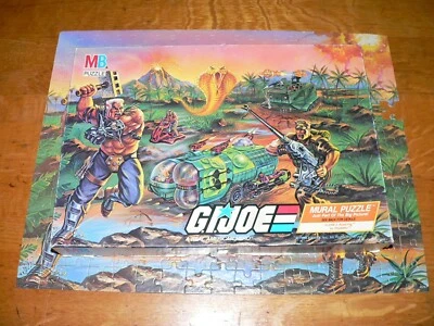 Vintage 1988 Milton Bradley GI Joe Mural Jigsaw Puzzle Scene 3 SEE DETAILS - Image 1 of 4