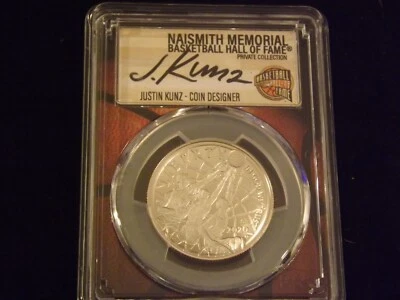 2020-S   50C   Basket Ball Hall Of Fame   First Day Of Issue    PCGS  PR 70 DCAM - Image 1 of 2