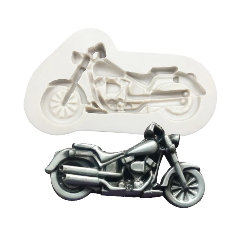 Silikon Ausstechform Backform Fondant Marzipan Tortendeko Form Motorrad Bike - Bild 1 von 4