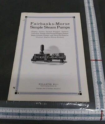 Bombas de vapor simples Fairbanks-Morse Bulletin H211 Foto 1 de 4