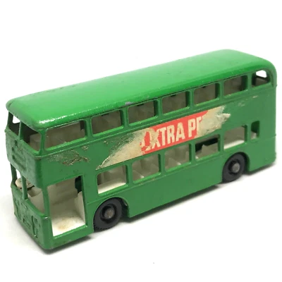 Lesney Matchbox 戴姆勒巴士 Esso Extra Petrol No.74 1966 绿色英国制造 — 第 1/4 张图片