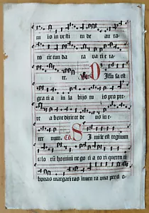 Post Incunable Leaf Music Graduale Romanum (E) - 1500 - Picture 1 of 2