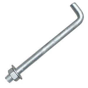 Sandbaggy 5/8" x 8" Threaded Concrete Anchor L-Bolts - Hot Dipped Galvanized - Picture 1 of 9