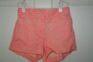 Girl's Crewcuts Frankie Shorts Ivory All-Over Orange Neon Hearts Size 14 - Picture 1 of 3