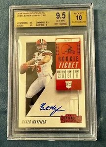 Baker Mayfield 2018 Panini Contenders BGS 9.5 / 10 Auto Tampa Bay Buccaneers RC - Picture 1 of 2
