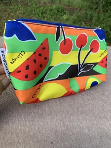 CLINIQUE Beautiful Brand New Cosmetic Bag Watermelon Cherry Lemon Fruit❤️sj17j17 - Picture 1 of 11
