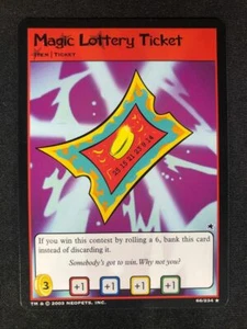 Neopets TCG Magic Lottery Ticket 66/234 Base Set Item Non Holo Rare - Picture 1 of 2