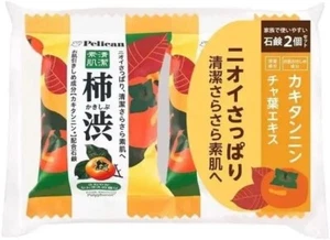 Pelican persimmon Astringent Family soap 80 g x 2 Citrus Fragrance - Picture 1 of 3
