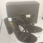 Olivia Jaymes Womens ANKLE STRAP Open Toe high heel Black Size 9 New in Box