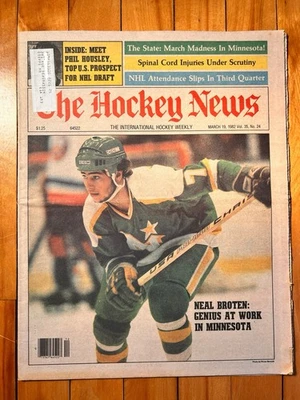 The Hockey News March 19 1982 Vol 35 No 24 Neal Broten Minnesota North Stars - Image 1 of 2