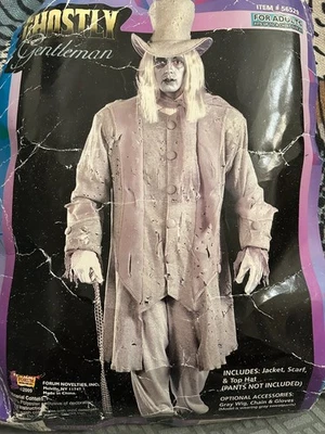 Forum Novelties Ghostly Gentleman Halloween Costume 4 Piece Set - Image 1 of 4
