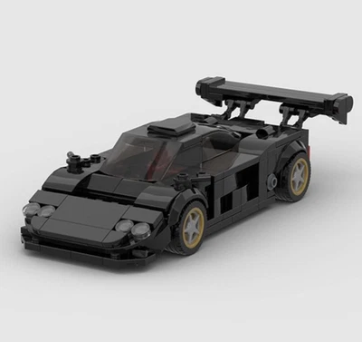Coche de ladrillo de construcción personalizado MOC Lego Mazda 787B negro 286 piezas Foto 1 de 4