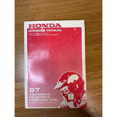 Honda Owner's Manuel 97 TRX400FW FOURTRAX FOREMAN 400 - Изображение 1 из 4