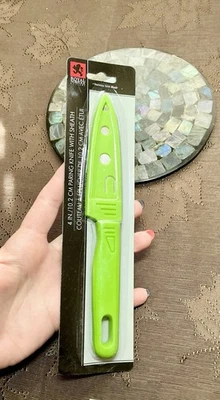 Cuchillo de pelar Royal Norfolk 4 pulgadas con funda verde nuevo en paquete Foto 1 de 4