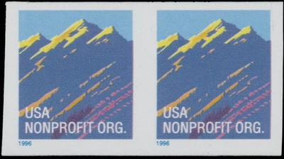 1996 USA, NONPROFIT ORG. (5C) HORIZ IMPERF PAIR OF COIL STAMPS, NH, SC.#2904c - Image 1 of 2
