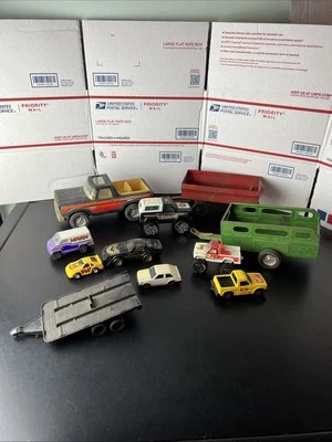 Lote de Remolques Diecast De Colección Coches Camiones Buddy L Tonka Nylon Bronco Van Foto 1 de 4