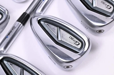 Ping G730 Irons / 7-PW+UW / Blue Dot / Senior Flex Ping Alta Quick 45 Shafts - Image 1 of 4
