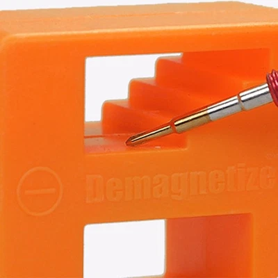 Orange Magnetizer Demagnizer Block 2 In 1 Magnet Tool For Screwdriver Bit M OU - Image 1 of 4