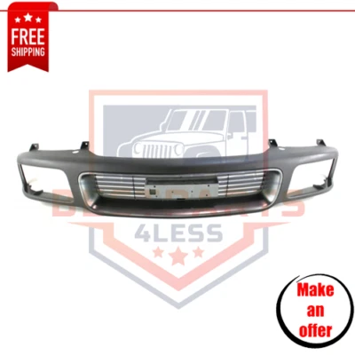 Grille, Black Shell w/ Silver Insert, Plastic for 95-97 GMC Jimmy / 94-97 Sonoma - Изображение 1 из 4