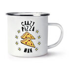 Crazy Pizza Man Stars Enamel Mug Cup Fast Food Funny Joke
