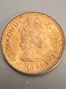 1955 Cyprus Three Mils Coin Queen Elizabeth II Copper Collectible - Picture 1 of 3