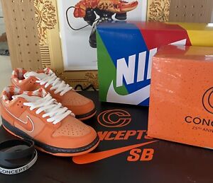Nike SB Dunk Low Concepts Orange Lobster Special Box [Size 9.5] *FAST SHIP* New!