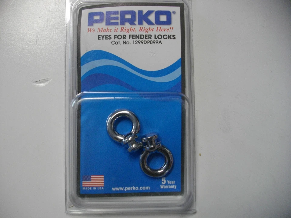 Paquete de 2 ojos para bloqueo de guardabarros Perko Marine 1299DP099A cada uno Foto 1 de 4