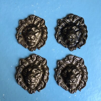 ¿Gabinete cajonero moldes cabeza de león de latón vintage? ¿Puerta? Herrajes decorativos de perilla de pecho Foto 1 de 4