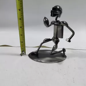 Nuts & Bolts Metal Football Player Sculpture Figurine Decor 6.5" H - Picture 1 of 5