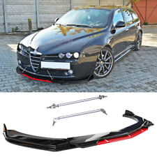 Front Bumper Lip Red Splitter Body Kits + Strut Rods For Alfa Romeo Giulia GTA