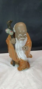 Wanjiang Cerámica Mudman Viejo Barba Blanca Hombre Viajero o Monje - Imagen 1 de 12